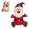Rypet Pet Christmas Toy Dog Stuffed Squeaky Toys Puppy Durable Plush Toy Santa Dog Toy for Medium Small Dogs