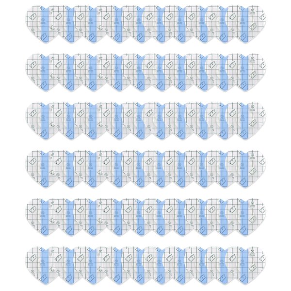 60pcs Belly Button Castor Oil Patches, PU Heart Shape Castor Oil Pack Self-Adhesive Disposable Organic Cover Compress Patches for Belly Button