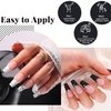 Beetles Gel Nail Polish Kit- 4Pcs 7.5ml Black Milky White Gel Nail Polish with No Wipe Top Coat and Base Coat Set Soak Off UV LED Nail Gel Manicure Gel Nail Polish Gift for Women