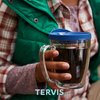 Tervis Clear & Colorful Lidded Made in USA Double Walled Insulated Tumbler Travel Cup Keeps Drinks Cold & Hot, 16oz Mug, Black Lid