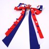 Boderier 4th of July Hair Bows for Women Red White Blue Hair Bow Clips Jeweled Star Patriotic Ribbon Hair Clips Independence Day Hair Accessories Fourth of July Party Favors