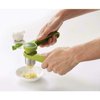Joseph Joseph Helix Garlic Press Mincer Ergonomic Twist-Action Hand Juicer Stainless Steel, Green, One-Size