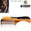 Kent Set of Combs, 81T Small Beard and Mustache Comb, FOT All Fine Pocket Comb, and PF22 Hair Brush and Beard Brush, Beard and Mustache Grooming Kit for Travel and Home Beard Care, Made in England