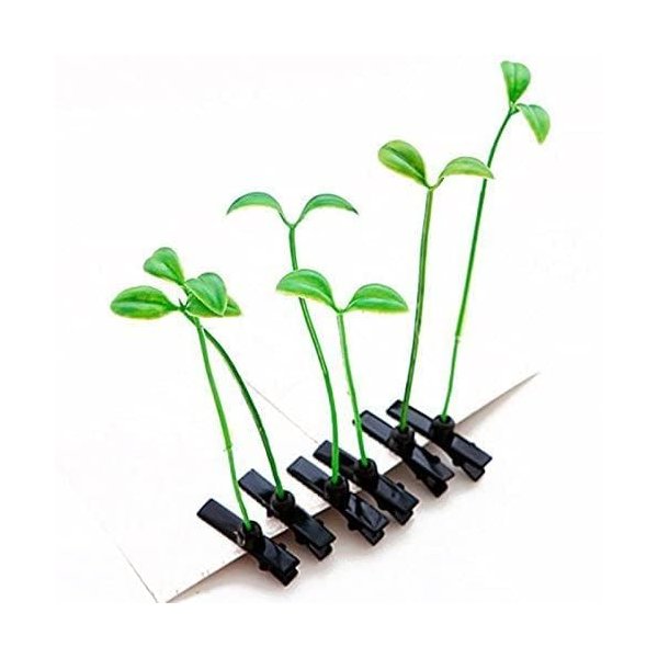 8 Pcs Green Funny Grass Hair Clips,Bean Sprout Hairpins Bean Sprout Hair Clips Grass Barrette Green Leaf Plant Antenna Hair Pins Hair Accessories for Women Girls Kids，Clips and Barrettes，Hair Clips