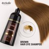Generic Brown Hair Dye 13.5 Fl Oz, Dark Brown Hair Shampoo, 3 in 1 Hair Dye Shampoo 400 ML, Easy To Use, Semi-Permanent Hair Color Shampoo (Dark Brown) (Dark Brown)