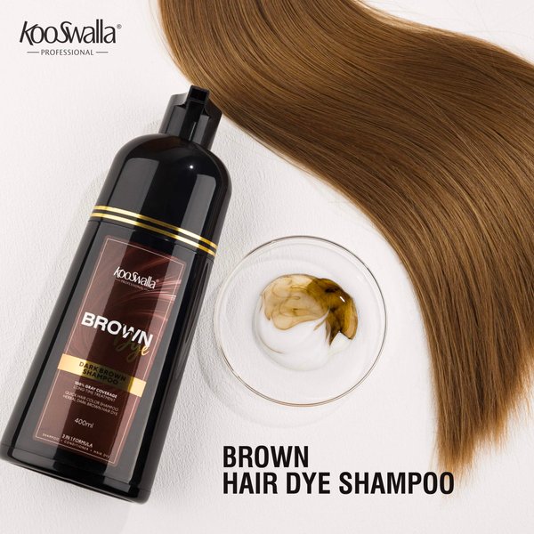 Generic Brown Hair Dye 13.5 Fl Oz, Dark Brown Hair Shampoo, 3 in 1 Hair Dye Shampoo 400 ML, Easy To Use, Semi-Permanent Hair Color Shampoo (Dark Brown) (Dark Brown)