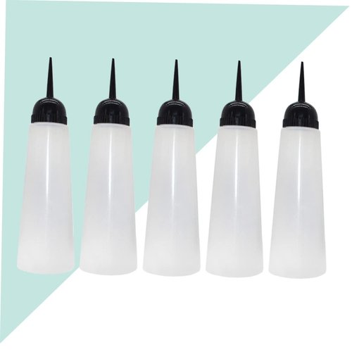 HONMEET 5pcs Plastic to Go Containers Lotion Container Plastic Dye Salon Accessories Hair Coloring Supplies Hair Color Applicator Shampoo Bottle Refillable Dye Container Dispenser Tool