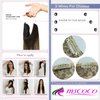 Hair Extensions 16 Inch Hair Extensions Real Human Hair Light Blonde to 613 Blonde Straight Hair Extensions Human Hair Extensions Hidden Wire Hair Extensions Transparent Fish Line Invisible Hairpiece