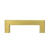 Ravinte 15 Pack 3-3/4 Inch Kitchen Square Cabinet Handles Cabinet Pulls Brushed Brass Drawer Pulls Kitchen Cabinet Hardware Kitchen Handles for Cabinets Cupboard Handles Drawer Handles