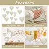 Cream Heart Balloons, 10PCS Cream White Foil Heart Shape Balloons, 18inch Beige Foil Valentine Balloons for Helium Nude Neutral Love Balloon for Valentines Day, White Wedding, Brithday Decorations