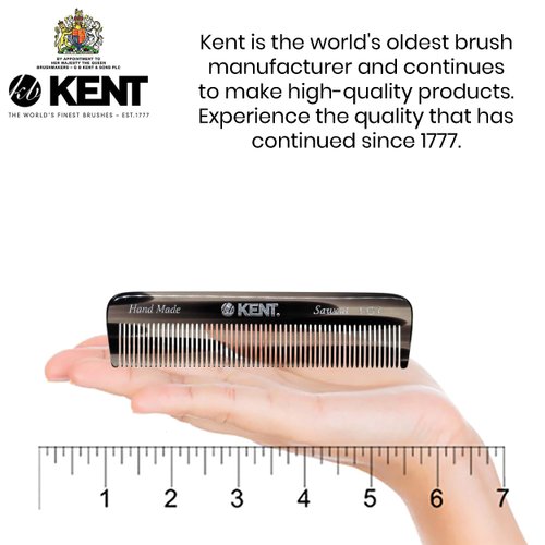 Kent FOT G Fine Tooth Comb Beard Comb - 4.5" Handmade Pocket Comb Travel Comb Hair Comb for Men - Styling Comb Small Comb for Fine or Thinning Hair, Mustache and Beard Care Kent Comb Beard Kit
