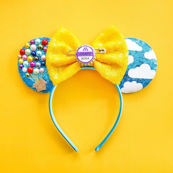 Up Mickey Ears, Mouse Ears Headband, One Pair of Up Movie Mickey Ears