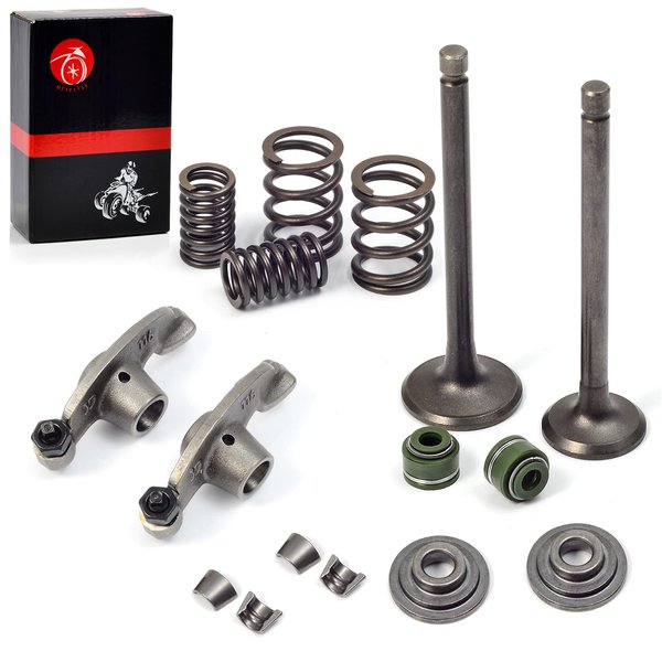 MOTO1988 Rocker Valve Arm and Intake Exhaust Valve Seals Springs Kit For Honda XR 75 80 80R 100 100R CRF 80F 100F XL 100S 75 80S NSF100