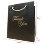 MODEENI Black Thank You Gift Bags - 8x10 Medium Size - 12 Bags - Bags for Business Small - Boutique Bags in Gold Foil