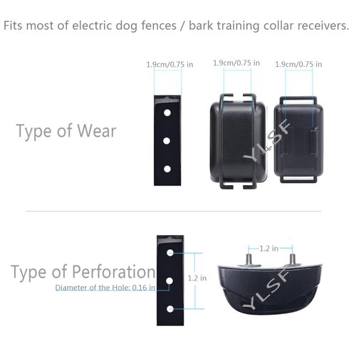 Dog Collar Strap for Most of Electronic Training Collar Receivers-Adjustable Durable Waterproof Odorless 3/4 Inch Collar Replacement for Barking Fence-Pet TPU Collar Strap