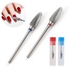 GUGUMO 2 Pack Nail Drill Tool Bits for Acrylic Nails, 3/32" Carbide Drill Bits for Nails Electric Pedicure Manicure Grinding Head Nail Art Tools nail drill bits