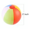 CCINEE 12 Inch Rainbow Inflatable Beach Balls for Kids Summer Beach Party Favors Pool Toys Pack of 12