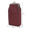 Leatherboss Genuine Leather Cigarette Case Pack Holder Regular or 100's Lighter Pocket, Wine