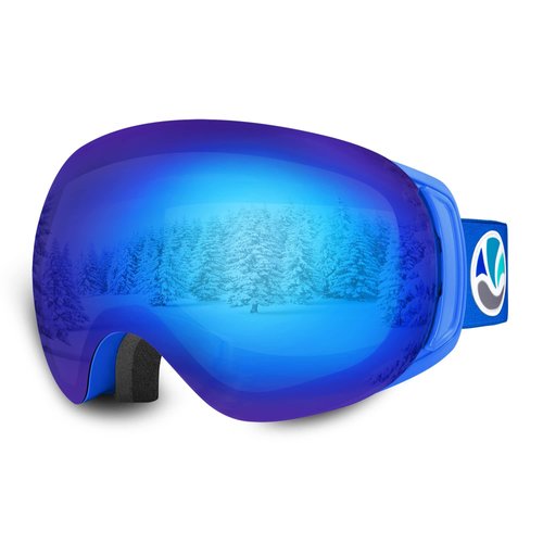 VANRORA Ski Goggles PRO, Frameless Interchangeable Lens Snowboard Goggles 100% UV Protection Anti fog for Men Women Youth