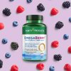 Purity Products OmegaBerry Fish Oil with Vitamin D3 and Organic Acai - 1250mg Concentrated Molecularly Distilled Ultra Pure Omega-3 Fish Oil, 500mg DHA + 650mg EPA - 60 Soft Gels - 30 Day Supply from