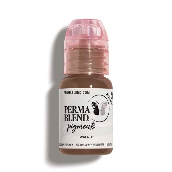 Perma Blend - Walnut - Microblading Ink for Permanent Eyeliner - Professional Tattoo Ink - Brown Tattoo Ink Makeup - Vegan (0.5 oz)