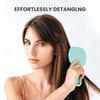 AIMIKE 2pcs Hair Brushes for Women, Turquoise Detangling Brush for Curly Straight Hair, Painless Hairbrush w/Flex Soft Bristles, Detangler Brush Easy Through Tangles, Wet & Dry Paddle Brush