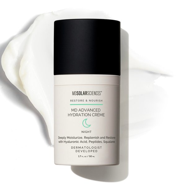 MDSolarSciences Advanced Hydration Cream for Women, Facial Night Cream, Cruelty-Free, Vegan, Paraben-Free, Fine Line Treatment, Anti-Aging, Hydrating, Ceramide, Squalene, Hyaluronic Acid, 1.7 Fl Oz