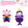 2 Pcs Bath Loofahs Kids Toddler Body Loofahs Cute Cartoon Kids Loofah Kid Bath Sponges Loofah Bath Pouf Body Scrubber Mesh Loofah Sponges for Children Shower Washing Exfoliating (Unicorn, Princess)