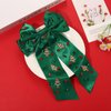 Christmas Hair Bows for Women Girls Christmas Tree Hair Bow Clips Jeweled Red Green Hair Bows Festive Holiday Hair Ribbons with Long Tail Christmas Hair Accessories Outfits Holiday Gifts (Pattern C1)