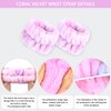 CAVETEE 9 Pcs Spa Headbands for Girls Women, Towel Headband for Washing Face, Face Wash Headband and Wristband Set, Skincare Spa Headband Clean Girl Face