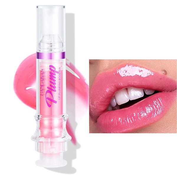 Tiejdhr 6 Colors Lip Plumper, Hydrating & Smooth Lip Wrinkles, Enhancing Plump Effect for Fuller Lips High Shine Lip Glaze Long Lasting Nourishing Lip Plumper for Women Girls (# 05)