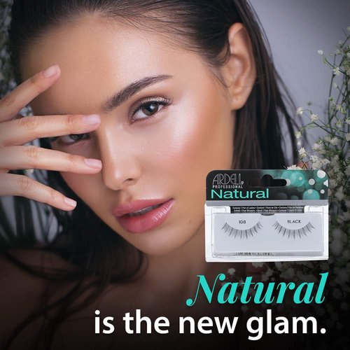 Ardell Natural Lashes False Eyelashes 108 Black (4 pack)