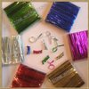 Metallic 3" 1000pcs GOLD Twist Ties For Cello Bags Lollipop Candy Cakepop