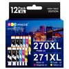 GPC Image Ink Cartridge Compatible for Canon PGI-270 CLI-271 Ink Cartridges to use with PIXMA MG6820 MG6821 MG7720 MG5720 MG5722 Printer | 12 Pack