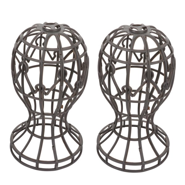CIMAXIC 2Pcs plastic wig stand hat display wig head stand wig display holder Mannequin Wig Stand Manikin head Glasses Stand helmet stand rack portable wig stand drying rack travel hair
