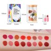 16 Color Mini Capsule Lipstick Set Mini Matte Lipstick Velvet Lipstick Set Nonstick Cup Easy To Color Long-lasting Waterproof Swab Lipstick Makeup Gift Set