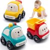 MOONTOY Toddler Toys Cars for 1 2 3 Year Old Boy, 1 Year Old Christmas 1st Birthday Gifts Baby Toys 12 18 Months Kids Trucks Toddlers 1-3 Push Go Toys for Ages 2-4 0-2 1-2 2-3 Friction Powered 3 Pack