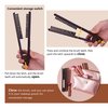 PERFEHAIR Double Sided Straightening Brush - Natural Boar Bristle Clamp for Smooth, Frizz-Free Styling, No Hair Pulling, Long-Lasting Design