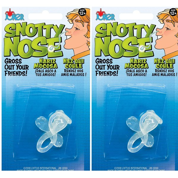 2 Count Fake Snotty Nose Prank Joke
