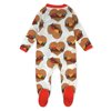 Honestbaby Baby Celebration Sleep & Play Footed One-Piece Pajama Sleeper 100% Organic Cotton, Love at First Bite, 6-9 Months