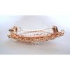 Rose gold white flower crystal pearl hair clip bridal clip barrette