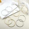 Sanfenly Clip On Hoop Earrings for Women Silver Gold Spring Unpierced Twisted Hoop Earrings for Non-Pierced Ears