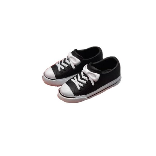 Meetoget Figure Male Doll Daily Sports Shoes 1/12 Scale Low-top Knapsack for Action Figure PU004US,Blackwhite