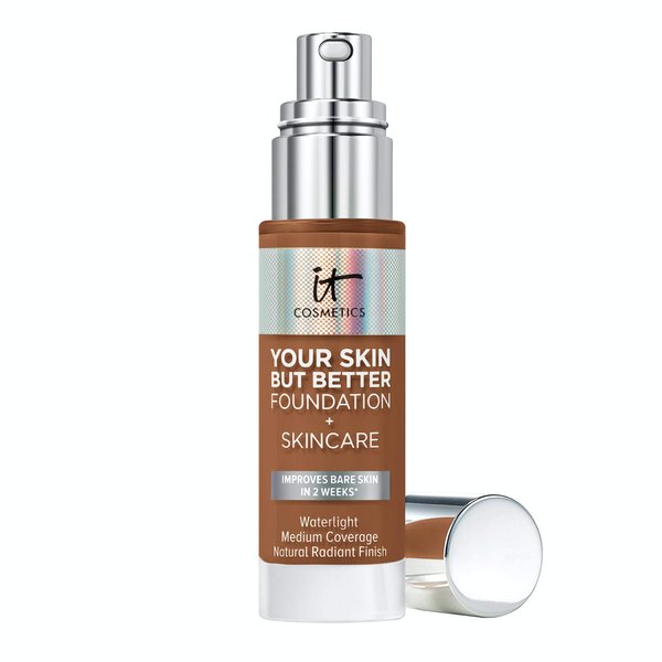 IT Cosmetics Your Skin But Better Foundation + Skincare, Rich Warm 52 - Hydrating Coverage - Minimizes Pores & Imperfections, Natural Radiant Finish - With Hyaluronic Acid - 1.0 fl oz