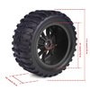 Hosim 55 * 115 mm RC Tires, All Terrain Soft Tire Mounted on 12mm Hex Wheels (Set of 4) for 1/10 RC Cars (Black Wheel hub)