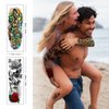 18 Sheets Temporary Tattoos, CAYUDEN Waterproof Black & Colorful 10 Sheet Full Arm Tattoo Stickers + 8 Sheet Half Arm Fake Tattoos Temporary Tattoos Sleeves Men Woman with Wolves Rose Gun Tattoo Kit