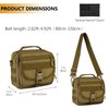 Protector Plus Tactical Messenger Bag Men Small Military MOLLE Crossbody Pack Tool Briefcase Assault Gear Handbags Outdoor Utility Carry Satchel (Patch Included), Black