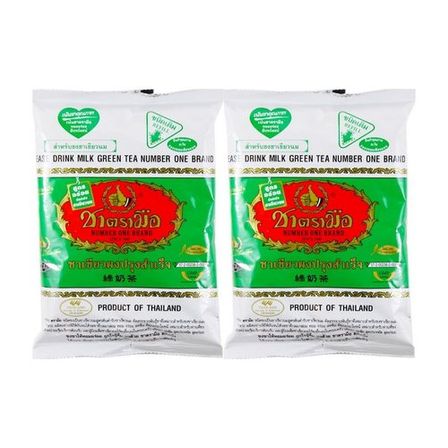 Drink Milk Green Tea (Refill) Number One Brand From Thailand (200g/pk) X 2 Packs