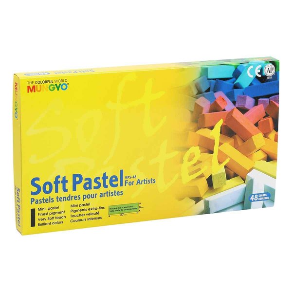 MUNGYO Soft Pastel for Artists - 32 Vibrant Colors | Professional Square Pastels for Drawing, Blending, and Shading