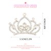 Yean Princess Crown Comb Mini Crystal Tiara Hair Comb Silver Rhinestone Tiara Birthday Party Favors Decorations and Accessories for Girls (Silver)